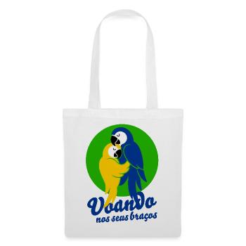 Voando nos seus braços – Romantisches Statement - Stoffbeutel - Weiß - Vorne