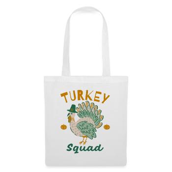 Turkey Squad Herbstdesign - Stoffbeutel - Weiß - Vorne