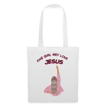 feines Mädchen, wir lieben Jesus - Stoffbeutel - Weiß - Vorne