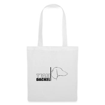 TEAM Dackel Hunde Hund Wilsigns - Stoffbeutel - Weiß - Vorne