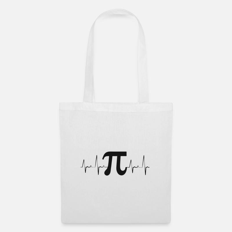 Pi Herzschlag Mathematiker Mathelehrer Mathematik - Stoffbeutel - Weiß