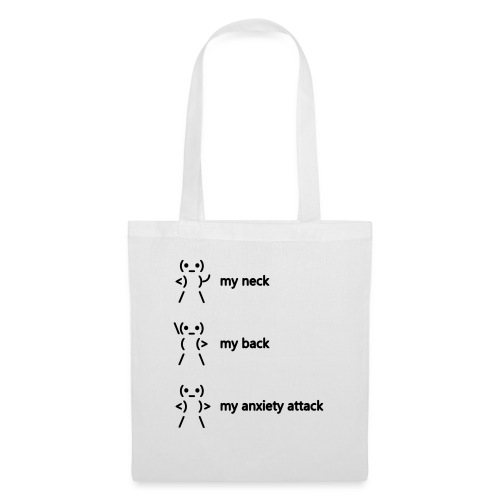 neck back anxiety attack - Tote Bag