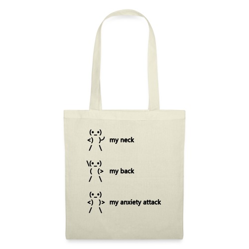 neck back anxiety attack - Tote Bag