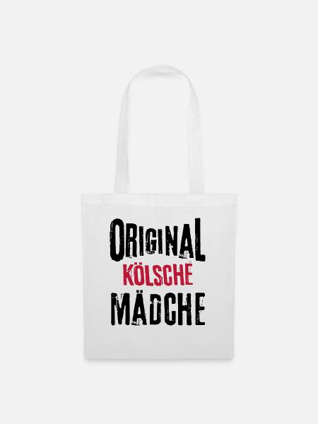 Kölnerin Kölsche Mädche Original Kölner Köln Frau - Stoffbeutel - Weiß