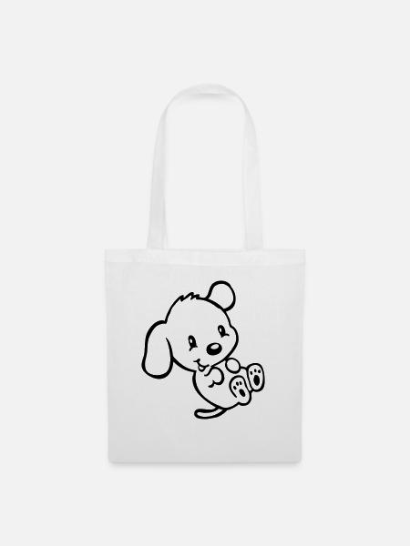 Funny Puppy (it wasn't me) - 1 color - Stoffbeutel - Weiß