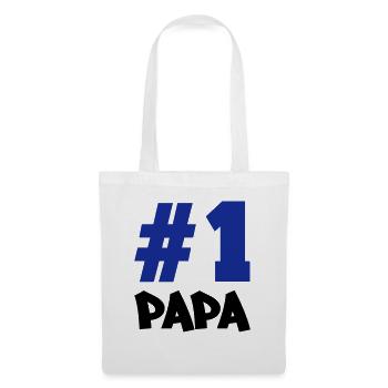 number1_papa02 - Stoffbeutel - Weiß - Vorne