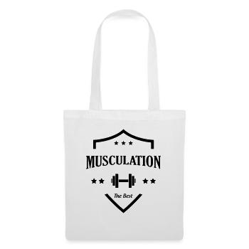 Musculation Fitness Force Sport Muscles Vintage - Tote Bag - white - Front