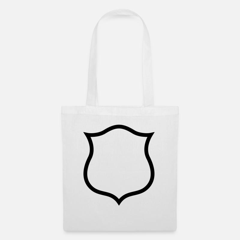 Form Symbol Quadratisch Oval Rund Fertigen Passt - Stoffbeutel - Weiß