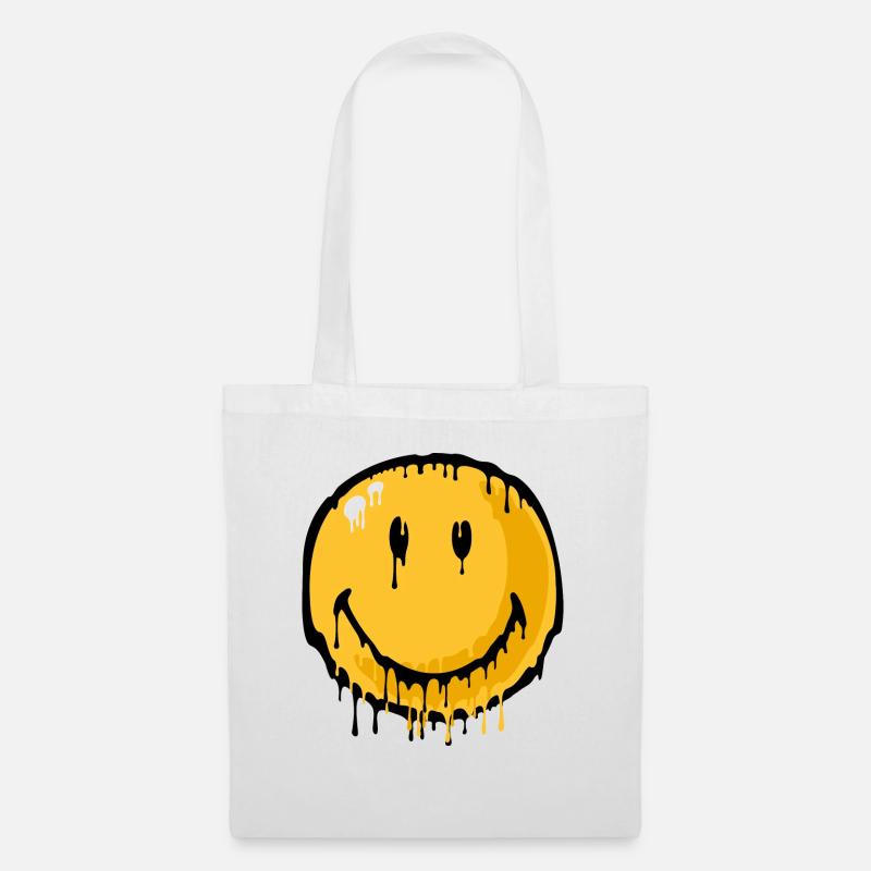 Smiley drip - Tote Bag - white
