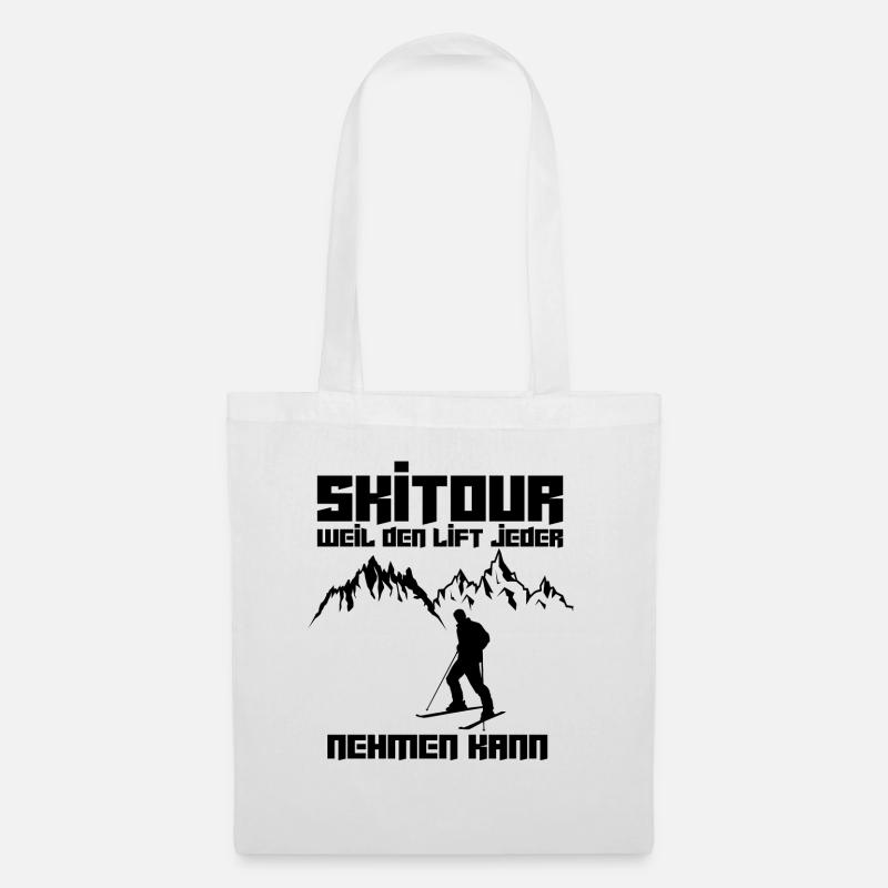Lustiger Skitouren Spruch Ski Tour Geschenkidee - Stoffbeutel - Weiß