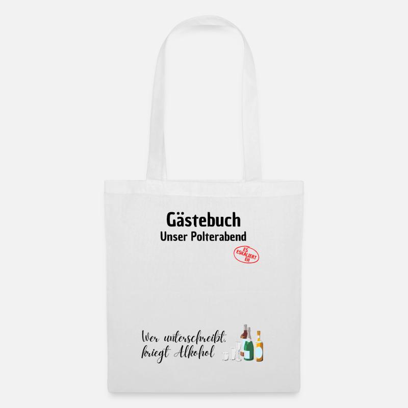 Gästebuch unser Polterabend - Stoffbeutel - Weiß