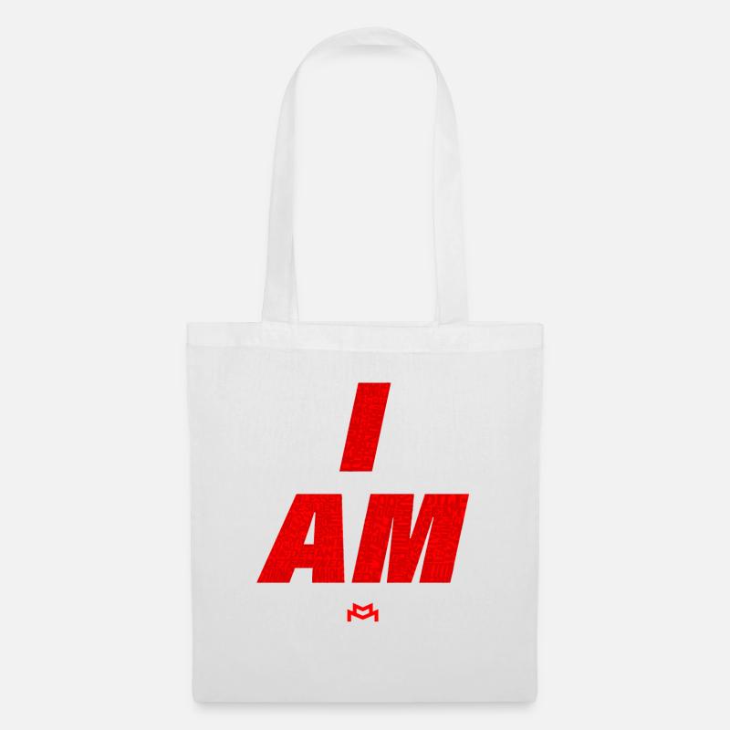 "I AM" Affirmation Type Design - Tote Bag - white