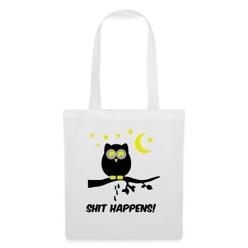 Owl Shit Happens 02 - Tote Bag - white - Front
