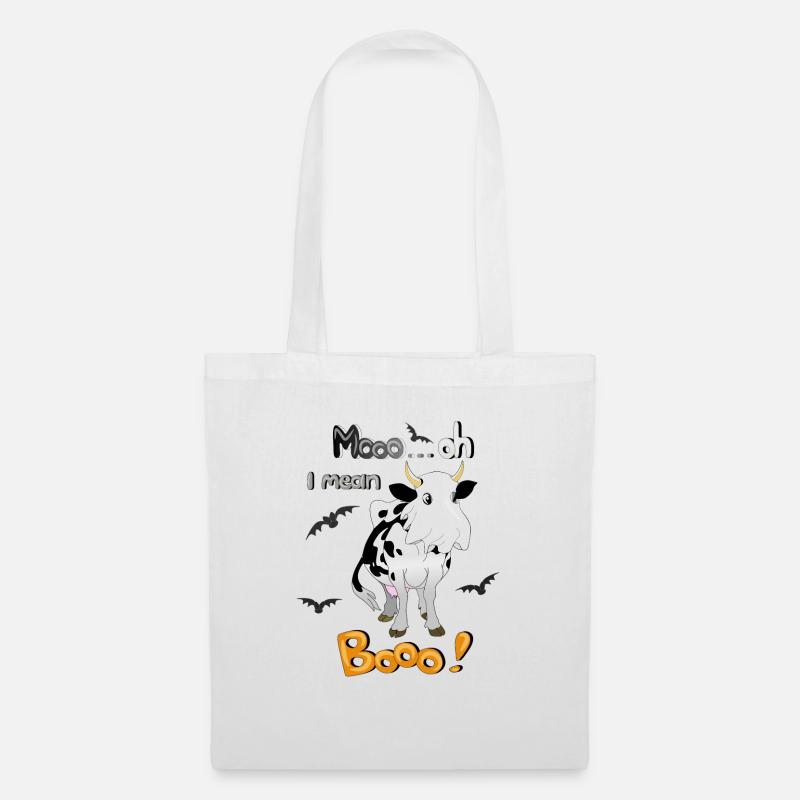 Kuh Halloween Mooo - Stoffbeutel - Weiß