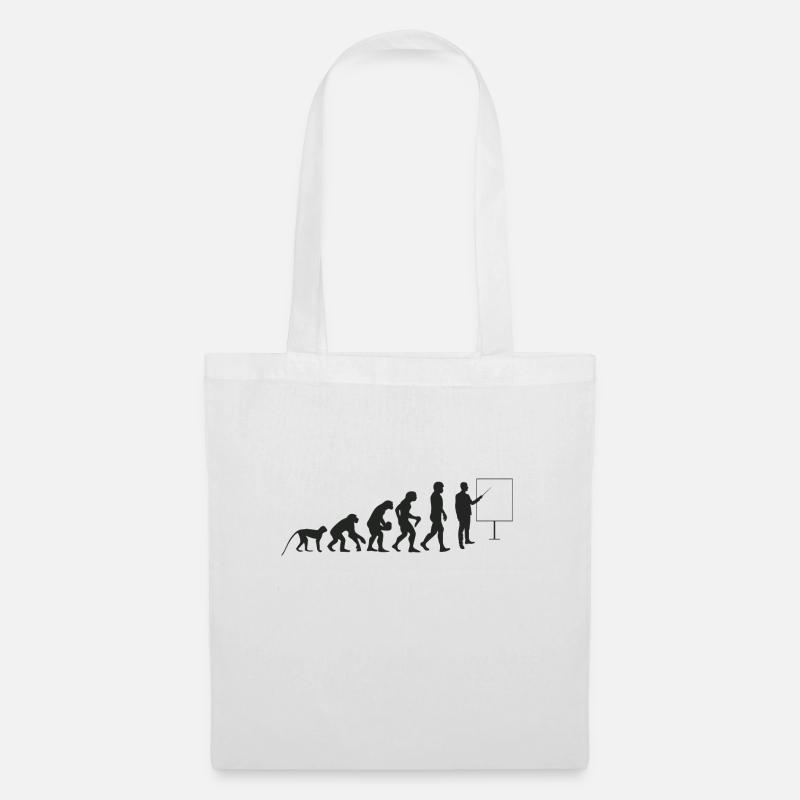 Lehrer Evolution - Stoffbeutel - Weiß