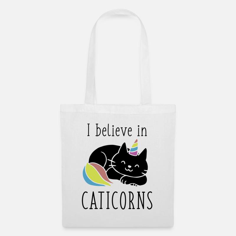 Ich glaube an Caticorns - Stoffbeutel - Weiß