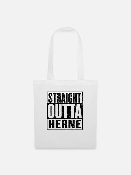 Gerade Outta Herne - Stoffbeutel - Weiß