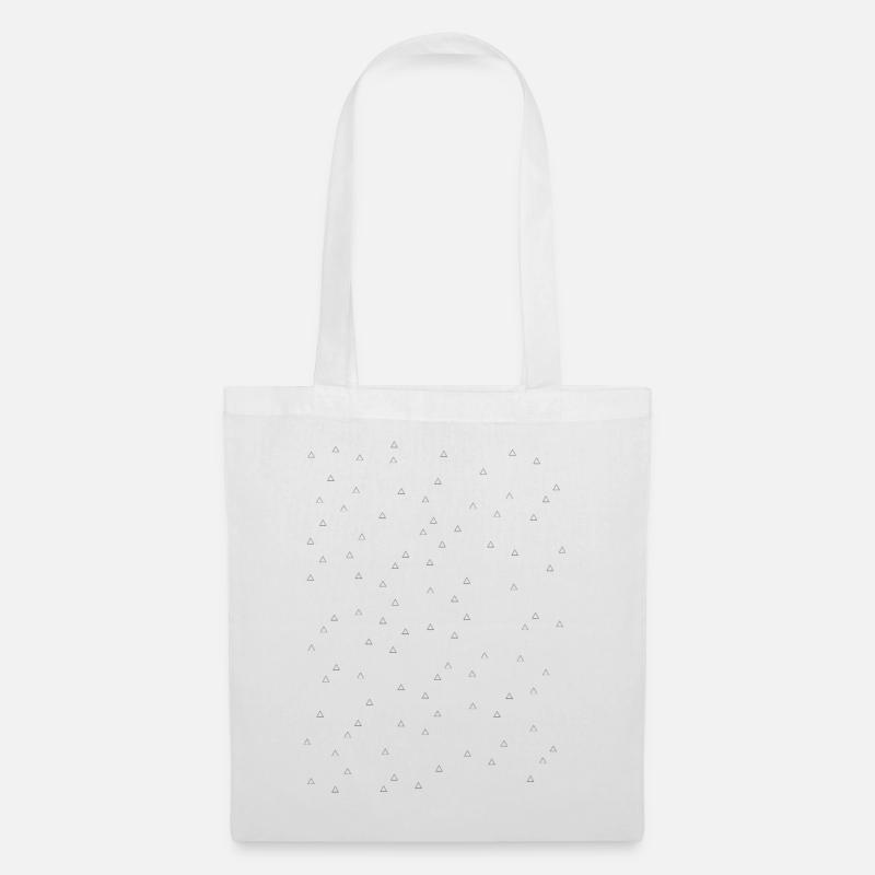 Dreieck, Einfarbig, Schwarz, Formen - Stoffbeutel - Weiß