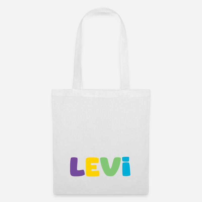 Name - Levi - Stoffbeutel - Weiß