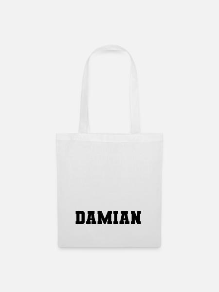 Name - Damian - Stoffbeutel - Weiß