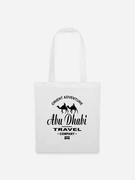 Abu Dhabi - Kamel - Karawane - Stoffbeutel - Weiß