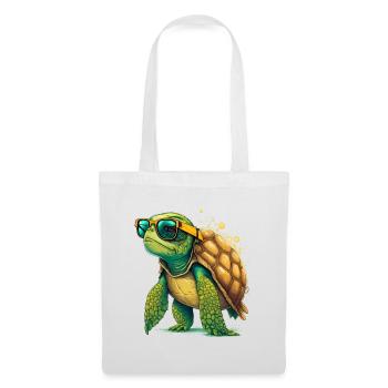 Tortue ancienne - Sac en tissu - blanc - Devant