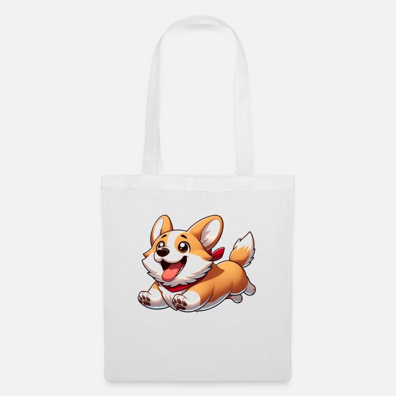 Corgi - Stoffbeutel - Weiß