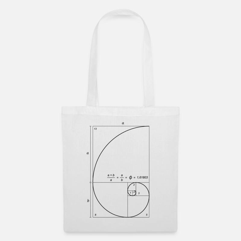 Fibonacci Golden Ratio - Stoffbeutel - Weiß