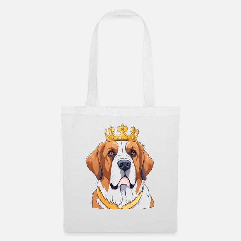 "Crowned Heads" - St. Bernards - Tote Bag - white