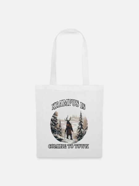 Krampus T | Krampus Kostüm | Schauriger - Stoffbeutel - Weiß