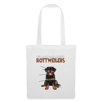 Lustiges Rottweiler Gassi T für Hundehalter Hunde - Stoffbeutel - Weiß - Vorne