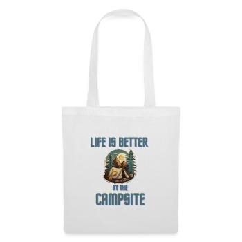 Life is better at the Campsite - Stoffbeutel - Weiß - Vorne