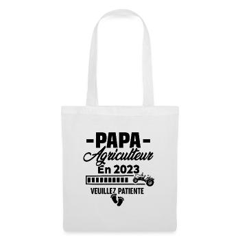 2023 Papa Agriculteur Agriculture Bébé Naissance - Sac en tissu - blanc - Devant