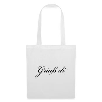 Griaß di - Allgäuer Design - Hallo - Stoffbeutel - Weiß - Vorne