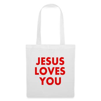Jesus loves you - Stoffbeutel - Weiß - Vorne