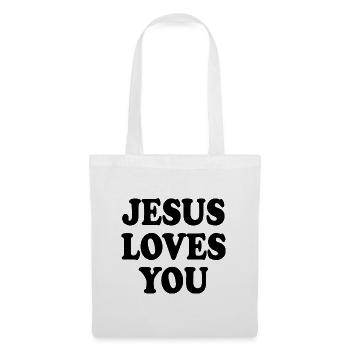 Jesus loves you - Stoffbeutel - Weiß - Vorne