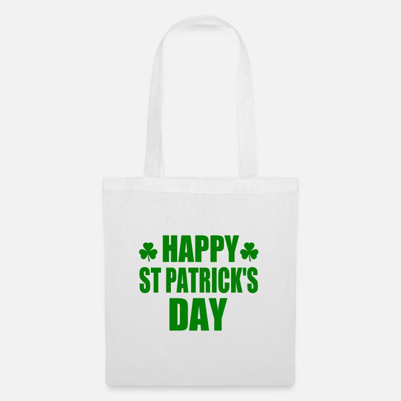 happy st patricks day - Stoffbeutel - Weiß