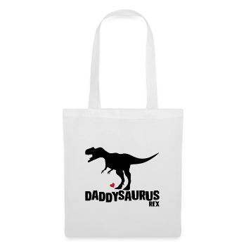 Father's Day Gift Idea daddysaurus - fathers day - Tote Bag - white - Front