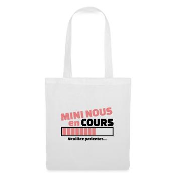 mini nous en cours - Sac en tissu - blanc - Devant