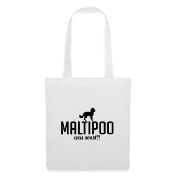 Maltipoo was sonst Hundespruch Hunde - Stoffbeutel - Weiß - Vorne