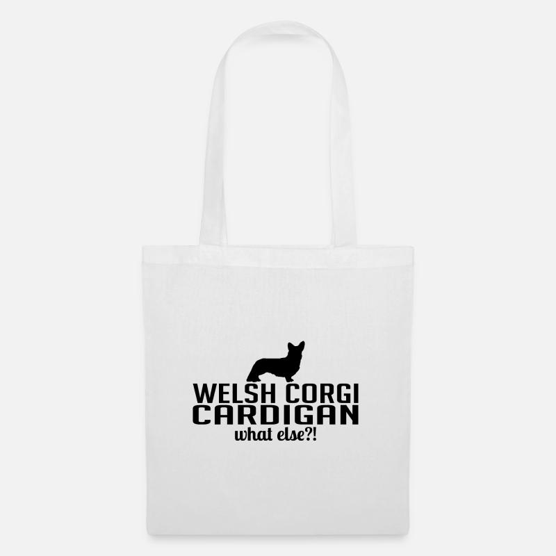 Welsh Corgi Cardigan what else Hunde Wilsigns - Stoffbeutel - Weiß