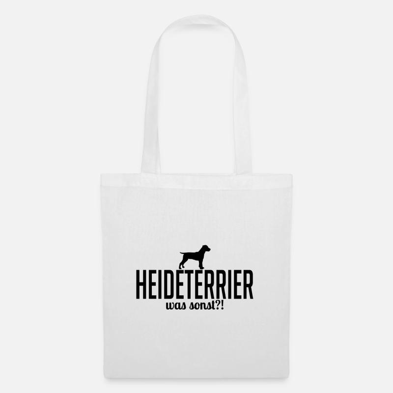 HEIDETERRIER was sonst Hundespruch Hunde Wilsigns - Stoffbeutel - Weiß