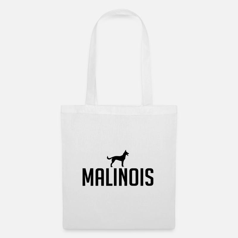 MALINOIS Hunderasse Hundesport Wilsigns Geschenk - Stoffbeutel - Weiß