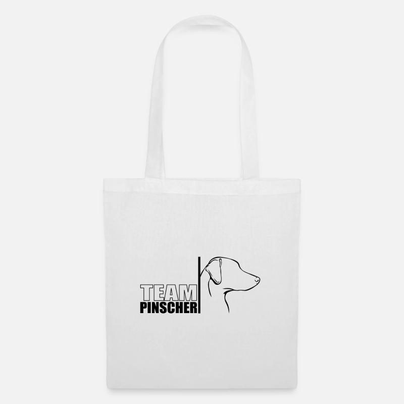 TEAM Pinscher Hunde Hund Wilsigns - Stoffbeutel - Weiß