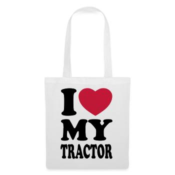 I love my tractor - Sac en tissu - blanc - Devant