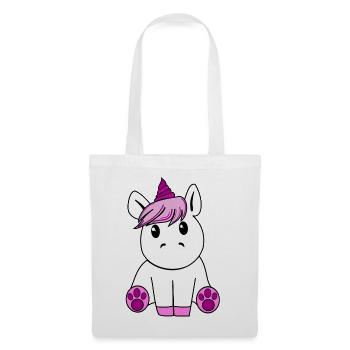 licorne - Sac en tissu - blanc - Devant