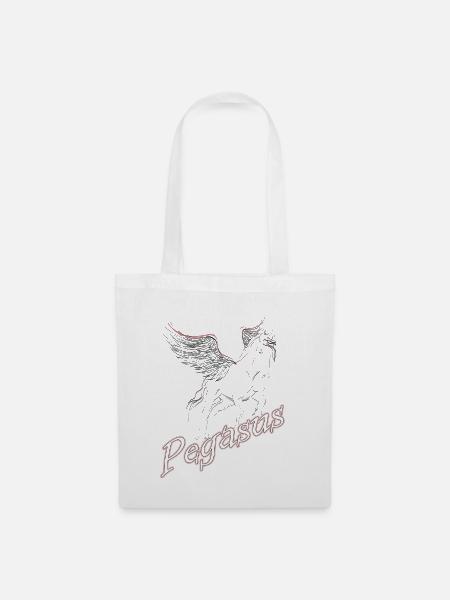 Pegasus! Das fliegende Pferd! - Stoffbeutel - Weiß