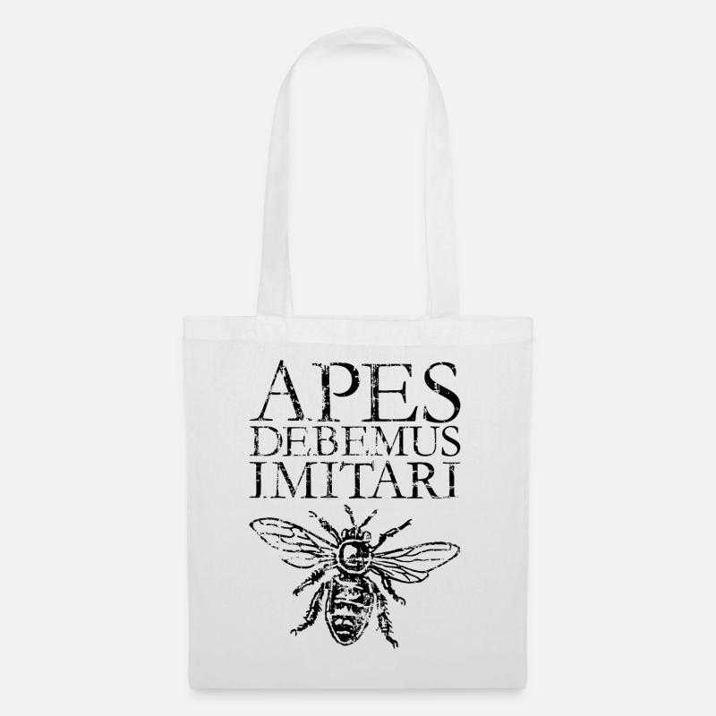 APES DEBEMUS IMITARI Beekeeper Quote Design - Tote Bag - white
