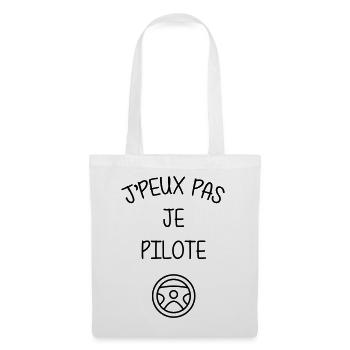 Course Automobile / Voiture / Sport / Pilote - Sac en tissu - blanc - Devant