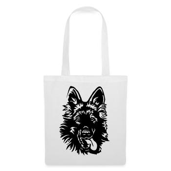 German Shepherd Head - Tote Bag - white - Front